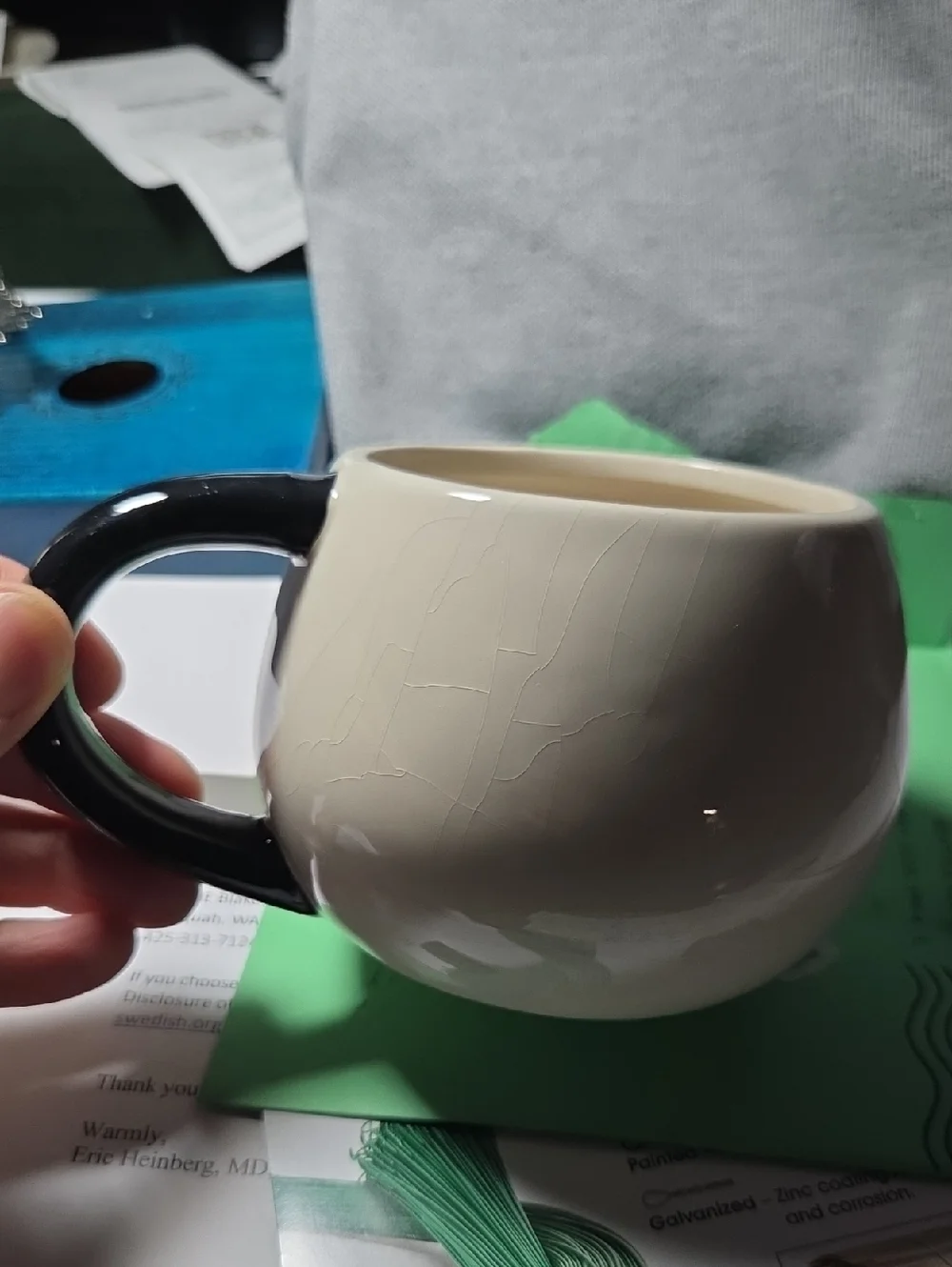 Meow Peekaboo Siamese Cat Mug a novelty 17-ounce ceramic coffee cup For Hot Cold
